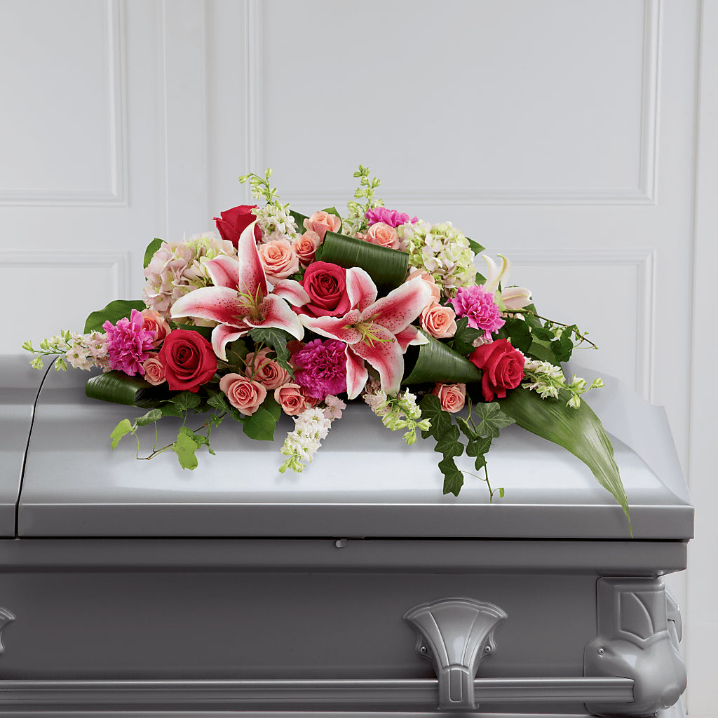 Splendid Grace Casket Spray – GAETA'S FLOWERS, Los Gatos CA