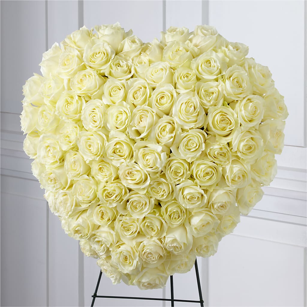 Elegant Remembrance Standing Heart – GAETA'S FLOWERS, Los Gatos CA