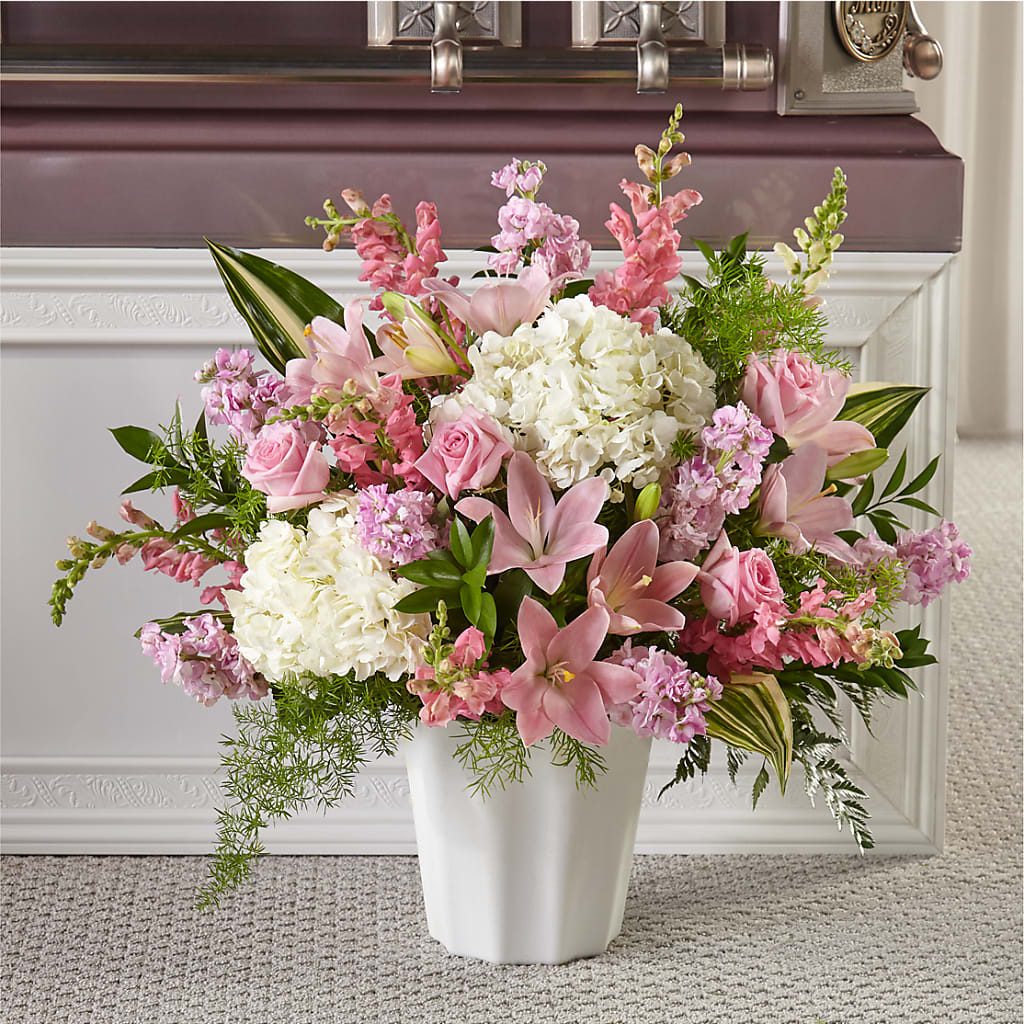 Simply Serene Floor Basket – GAETA'S FLOWERS, Los Gatos CA
