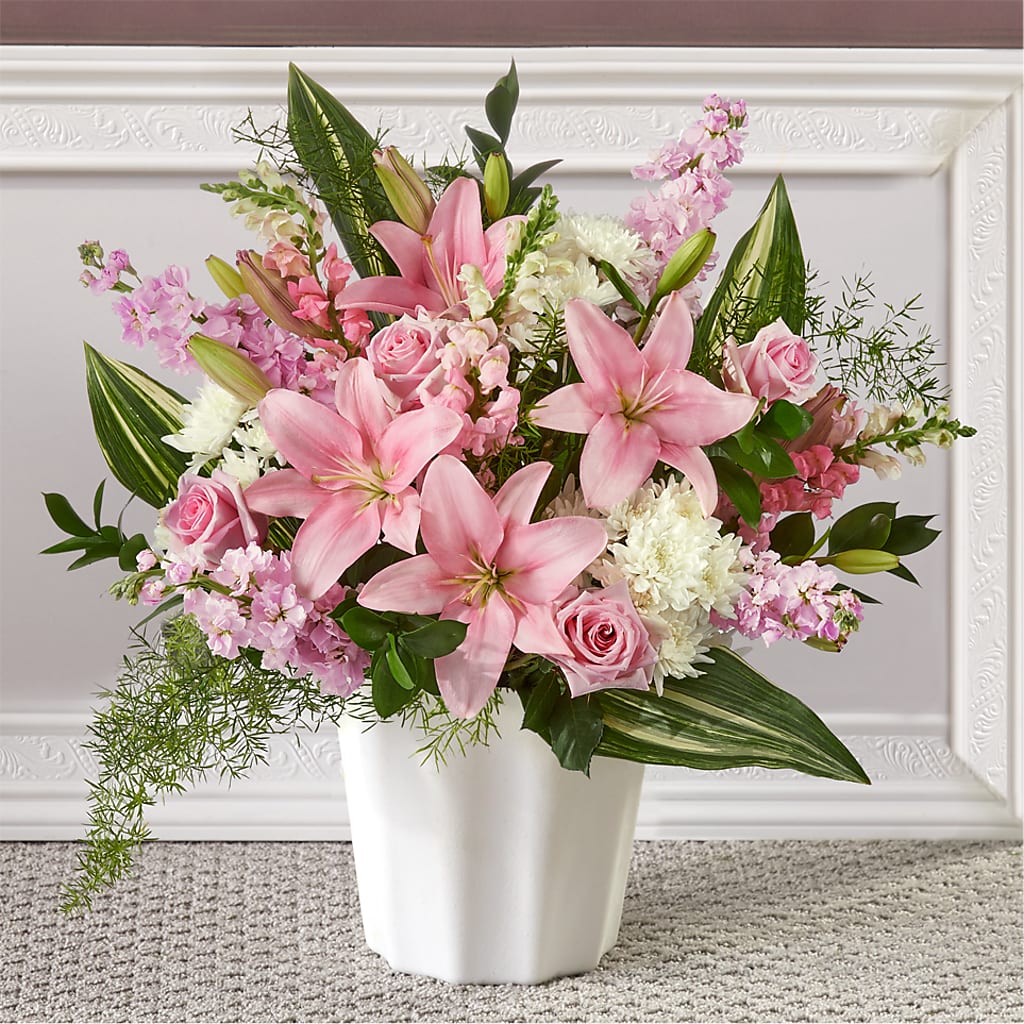 Simply Serene Floor Basket – GAETA'S FLOWERS, Los Gatos CA