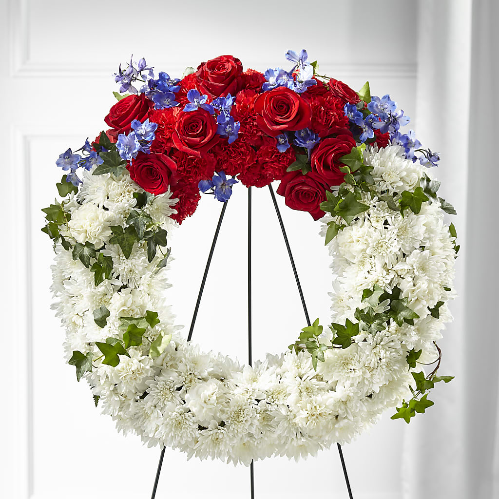 Patriotic Passion Wreath – GAETA'S FLOWERS, Los Gatos CA