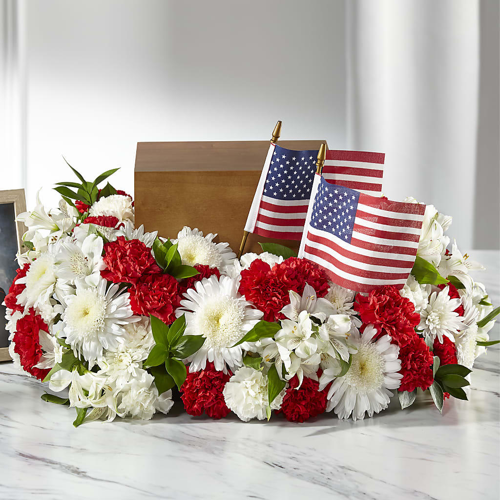Spirit of Patriotism Cremation Adornment – GAETA'S FLOWERS, Los Gatos CA