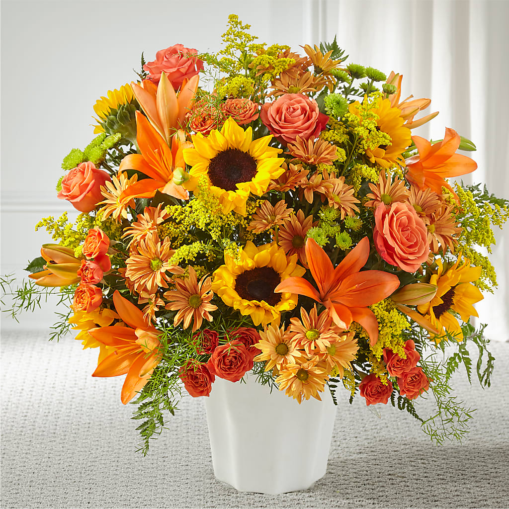 Harvest Thoughts Floor Basket – GAETA'S FLOWERS, Los Gatos CA
