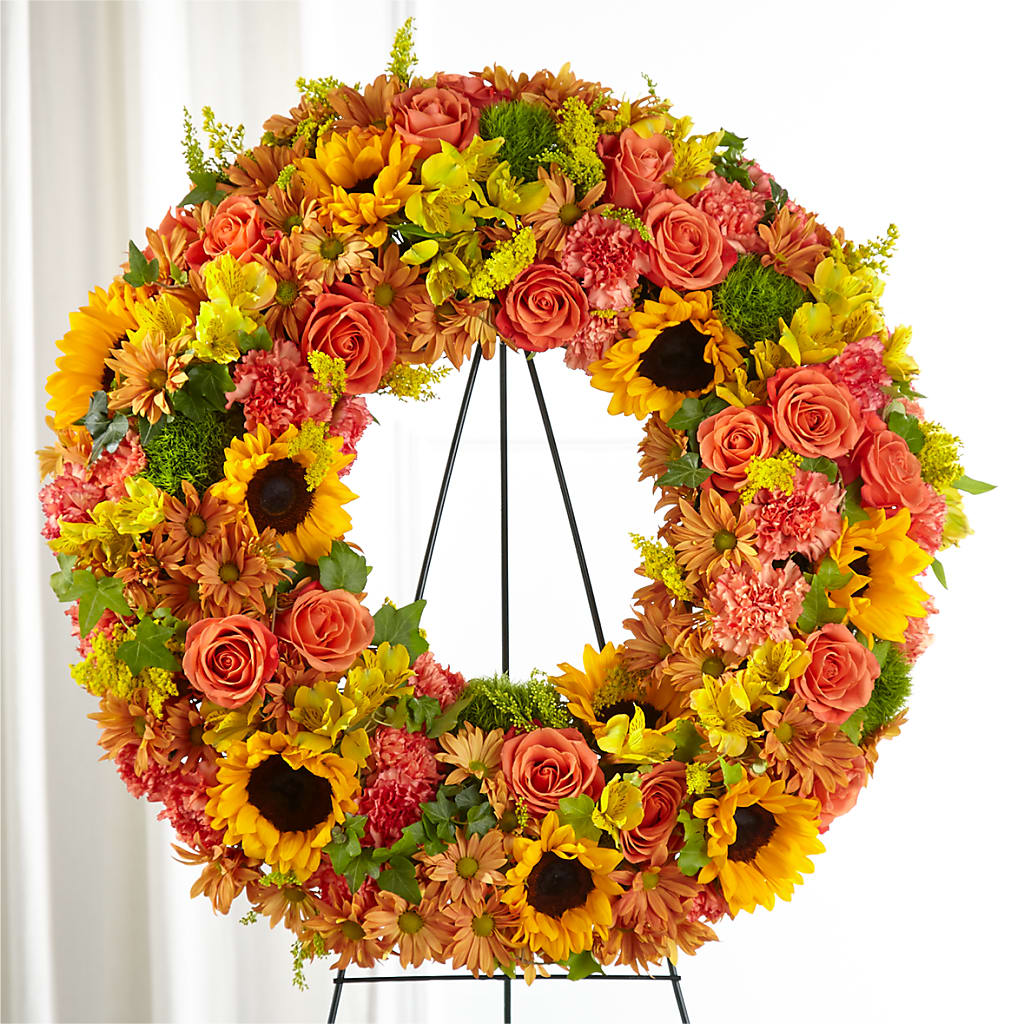 Autumnal Memories Wreath (Standard) – GAETA'S FLOWERS, Los Gatos CA