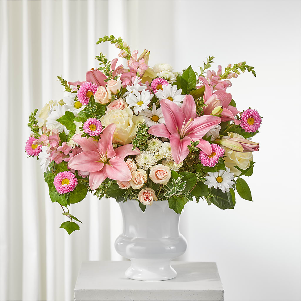 Empathetic Blooms Urn Arrangement – GAETA'S FLOWERS, Los Gatos CA