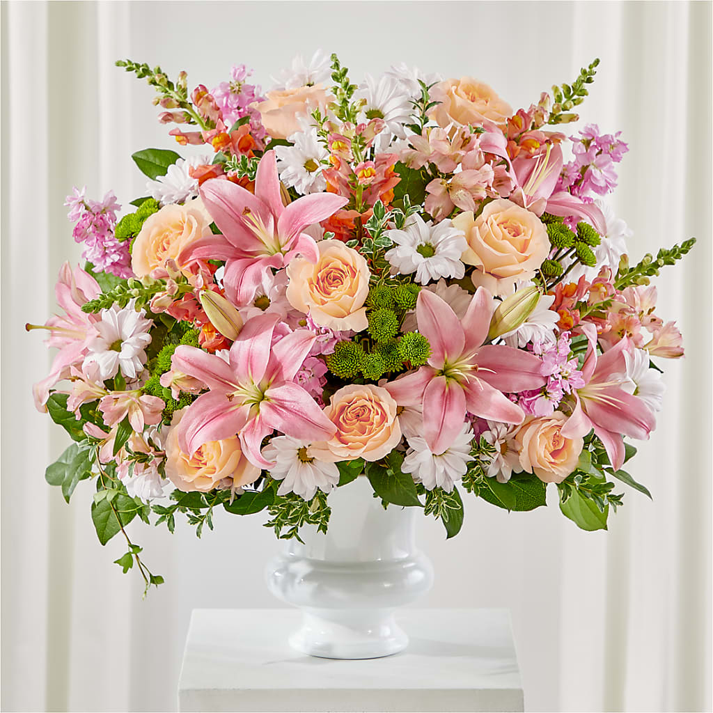 Heartfelt Gesture Urn Arrangement – GAETA'S FLOWERS, Los Gatos CA