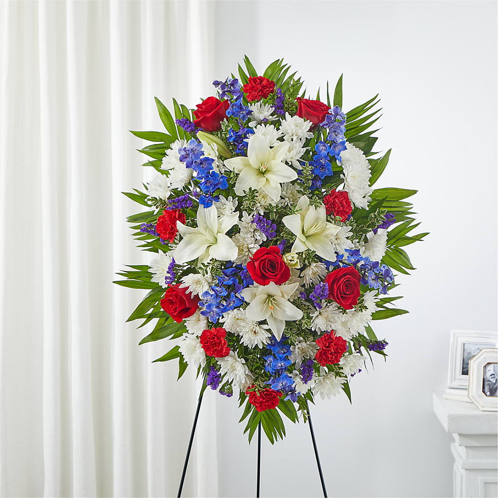 Cherished Service Standing Spray – GAETA'S FLOWERS, Los Gatos CA