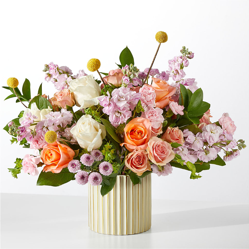 French Market Bouquet with Ivory Vase – GAETA'S FLOWERS, Los Gatos CA