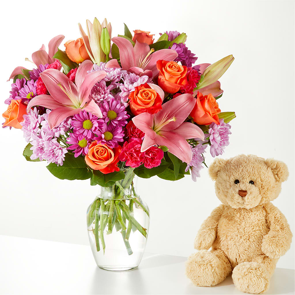 One and Only Bouquet and Bear Bundle – GAETA'S FLOWERS, Los Gatos CA