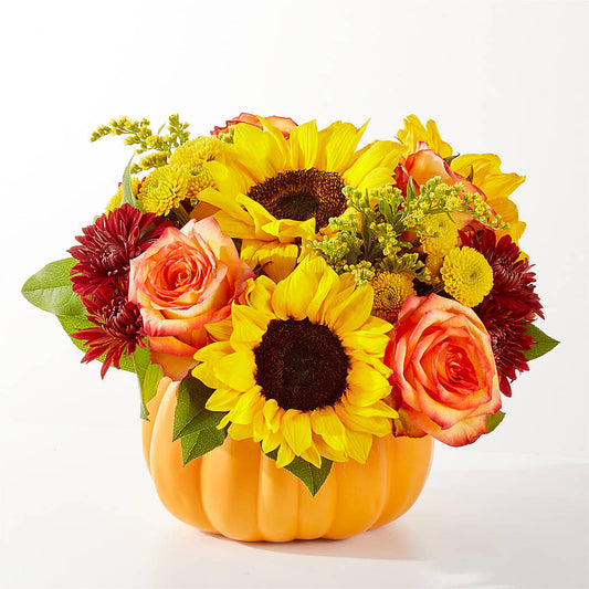 Golden Gourd Pumpkin Bouquet – GAETA'S FLOWERS, Los Gatos CA