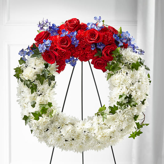 Patriotic Passion Wreath – GAETA'S FLOWERS, Los Gatos CA
