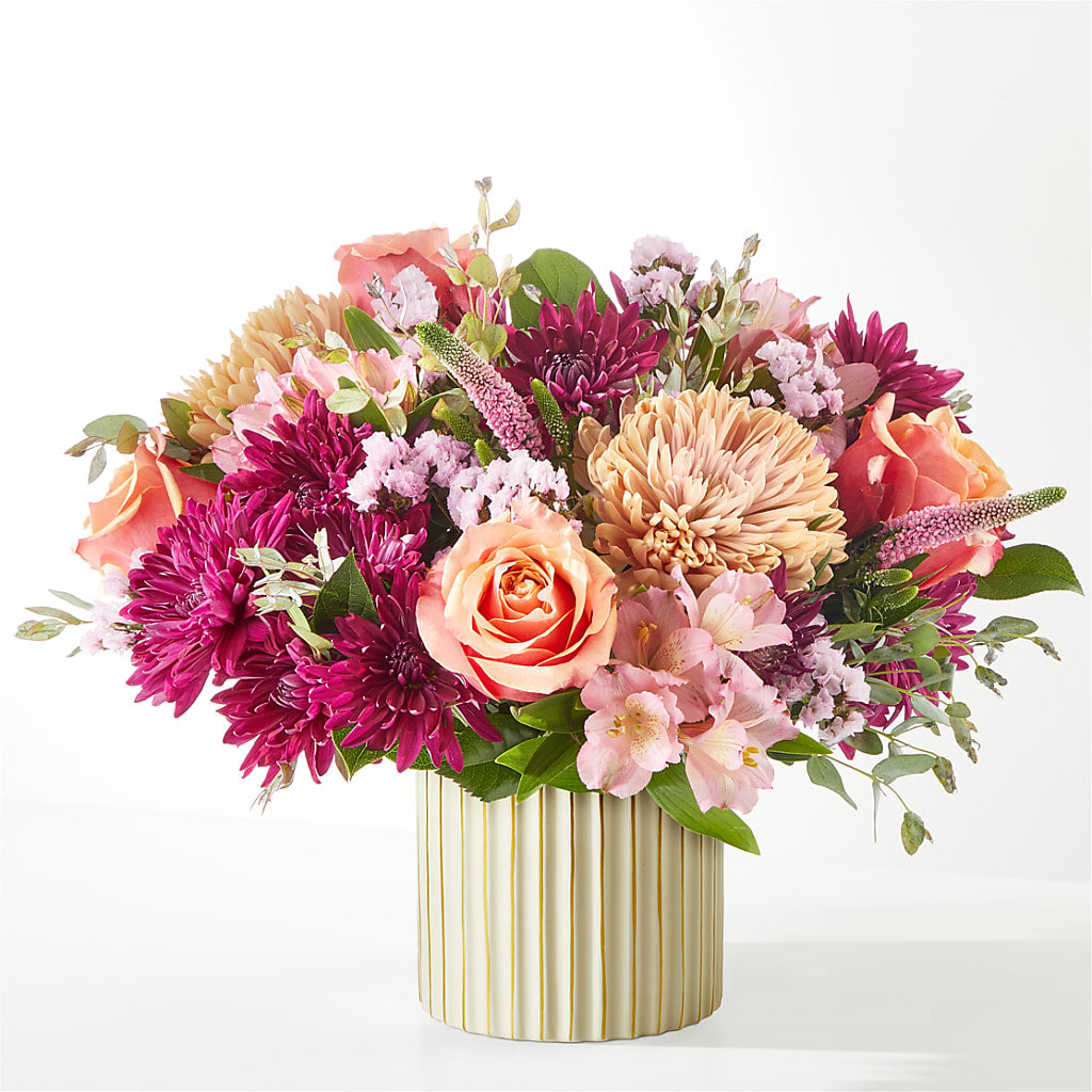 Berry Cobbler Bouquet with Ivory Vase – GAETA'S FLOWERS, Los Gatos CA
